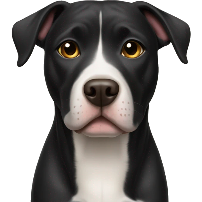 black pitbull labrador mix emoji