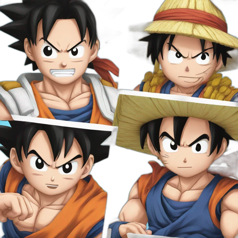 Goku Luffy et tenjiro emoji