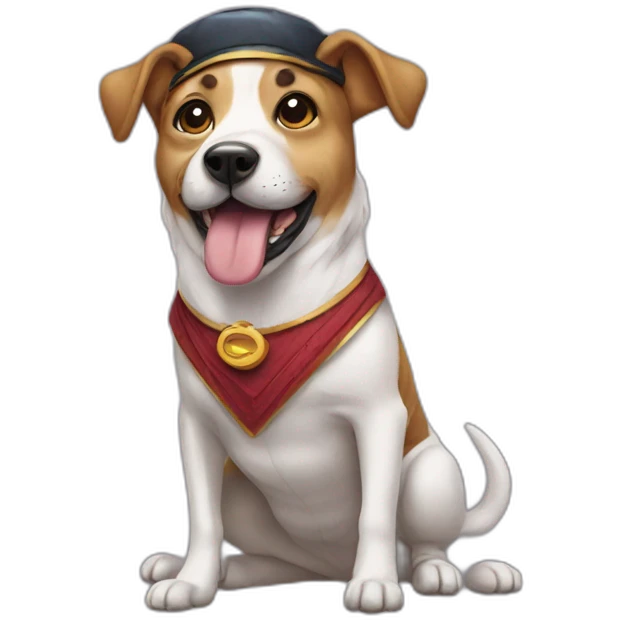 dog with costume emoji
