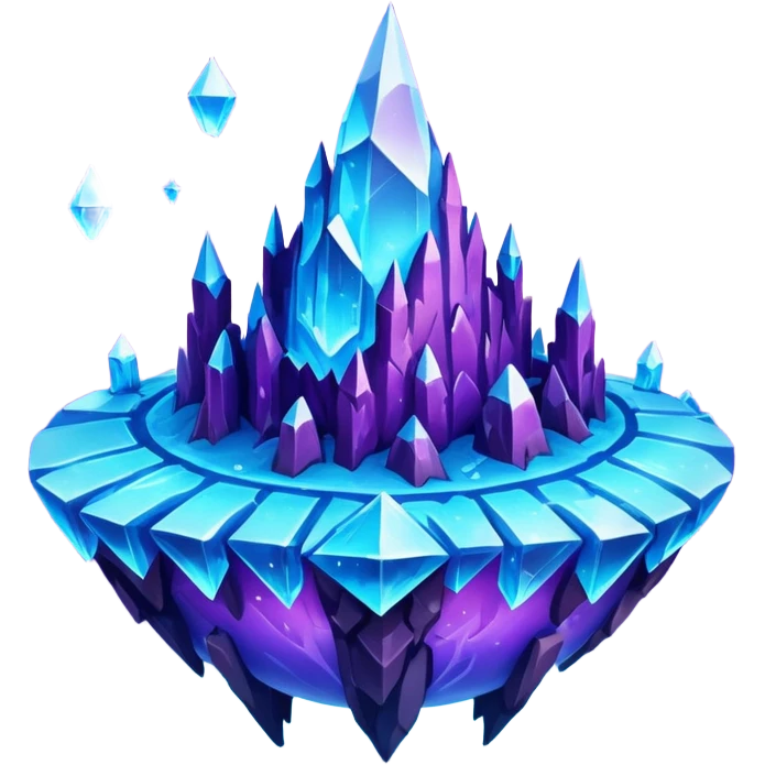 crystal mars planet, surface covered in glowing crystals  emoji