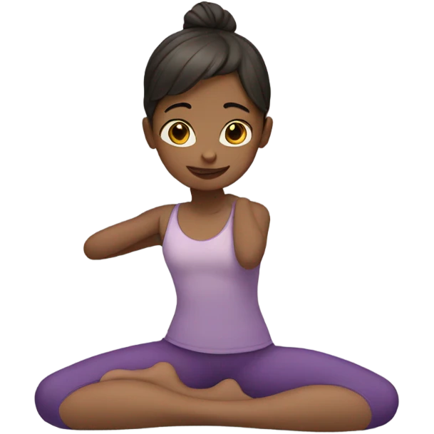 Girl sitting in the splits emoji