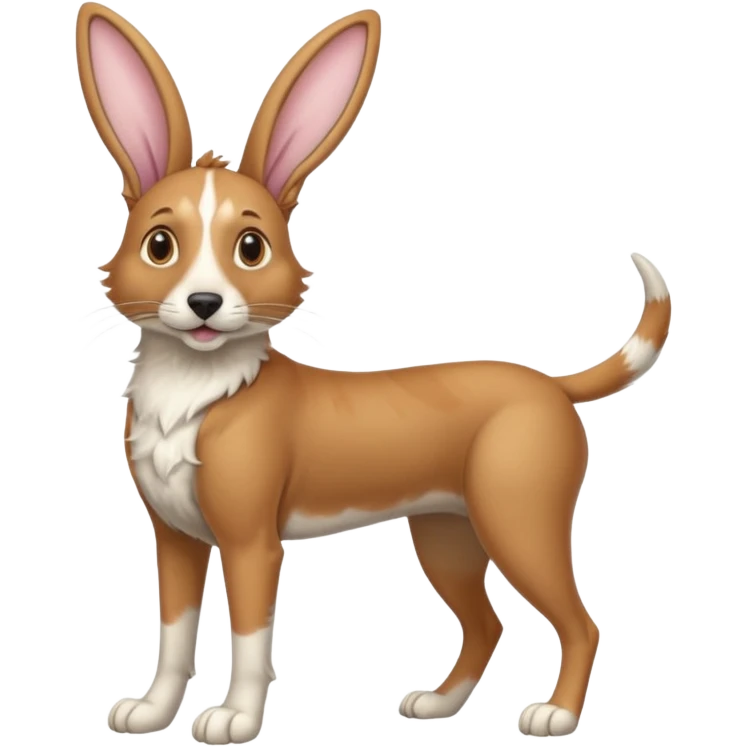Long Nose Breed Dog. Rabbit Ears. Cat Arms Legs Torso Tail Anthropomorphic Fusion Hybrid (Character OC) emoji