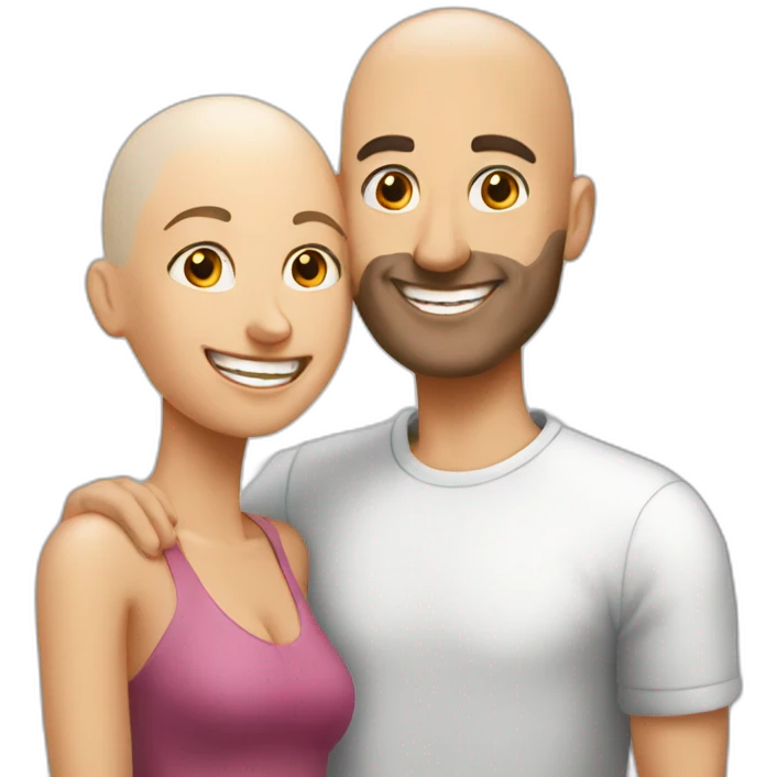 Happy-secret-couple-bald-guy emoji