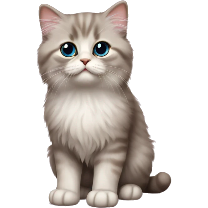 Persian kitten really cute full body  emoji