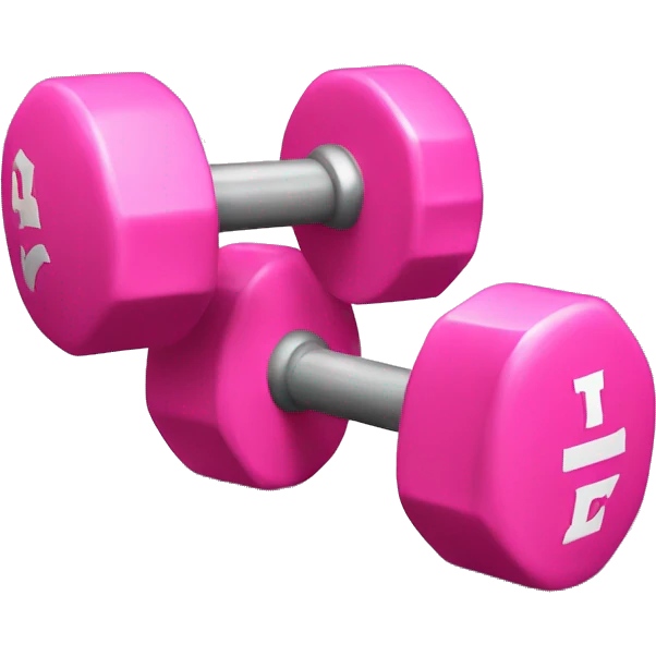 Pink dumbell emoji