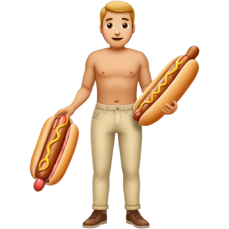 guy with hot dog on his pants emoji