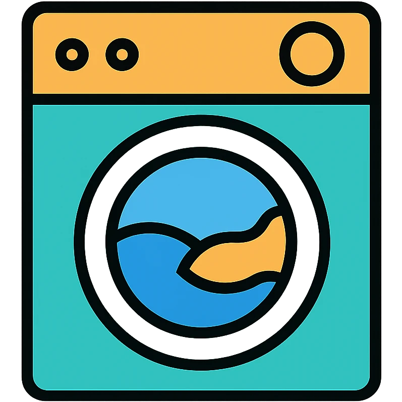 washing machine with laundry inside emoji