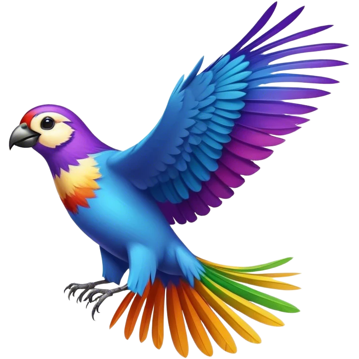 A hyper realistic bird flying emoji