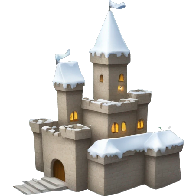 Christmas Snow covered castle  emoji