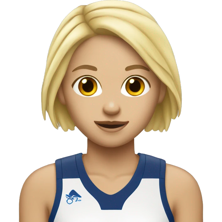 summer olympics blonde girl basketball emoji