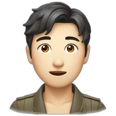 눈작은 검은머리 동양여성 emoji