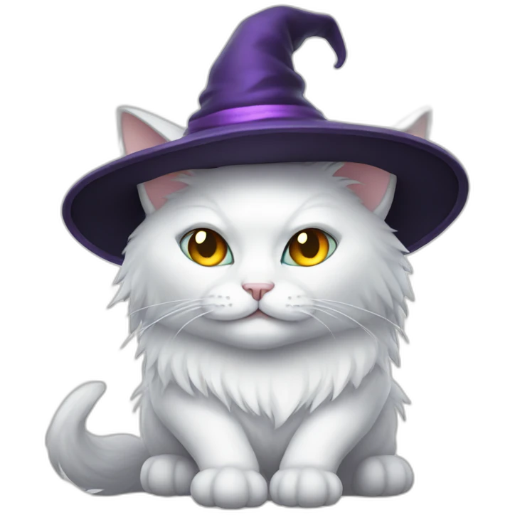 witch white cat emoji