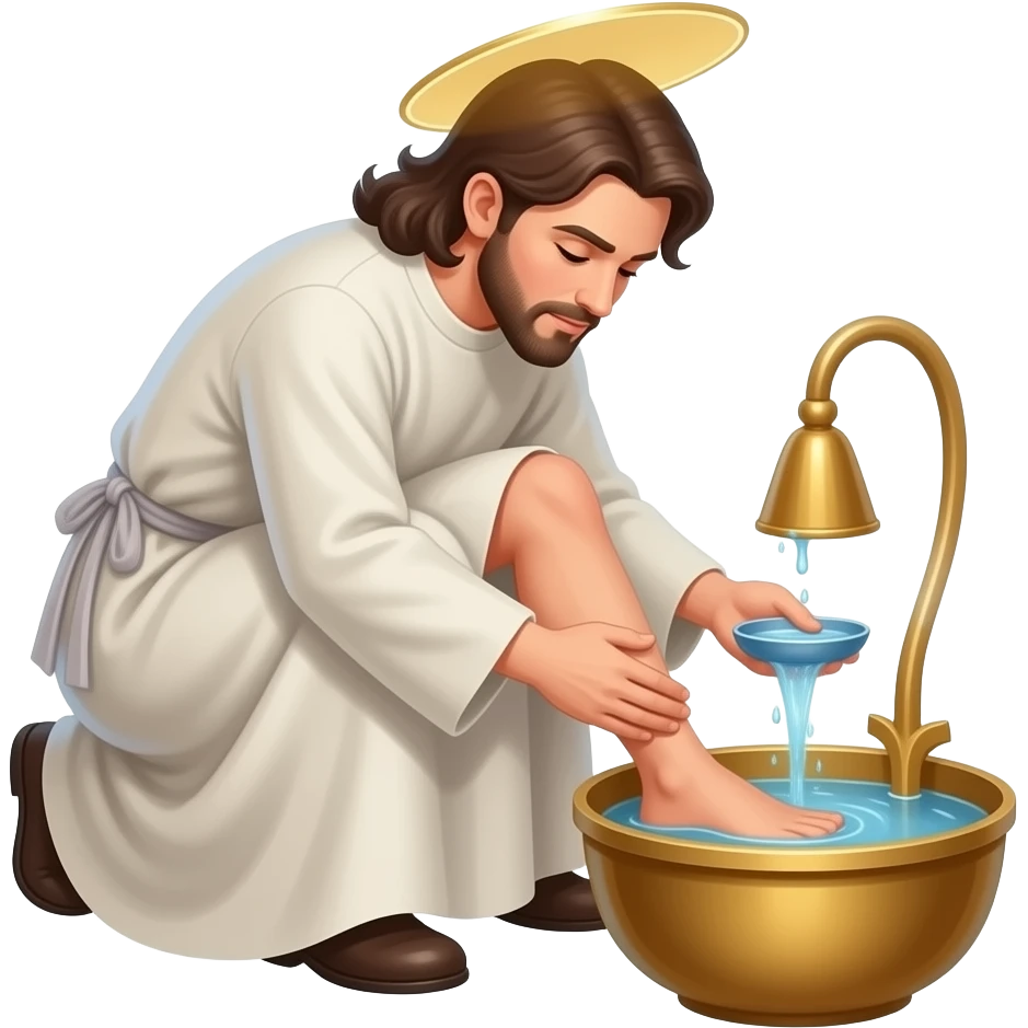 Jueves santo, lavatorio de pies emoji