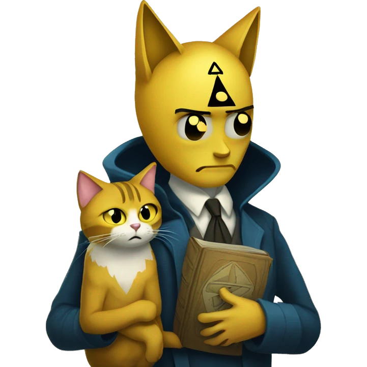  bill cipher holding cat emoji