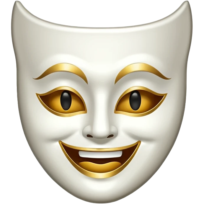Theatre mask smiling emoji