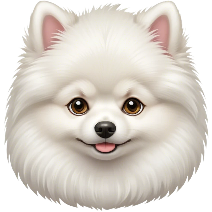 White Pomeranian boy emoji