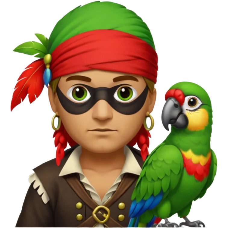 pirate and parrot emoji