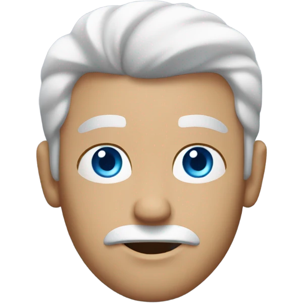 White Dad blue eyes salt + pepper hair emoji