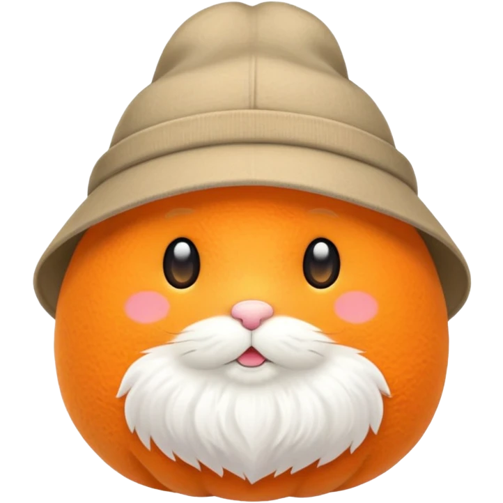 And orange plushie wearing a hat emoji