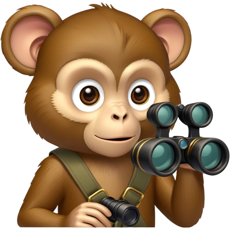 monkey with binoculars  emoji
