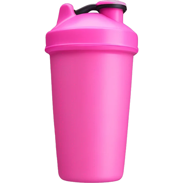 Pink protein shaker cup emoji
