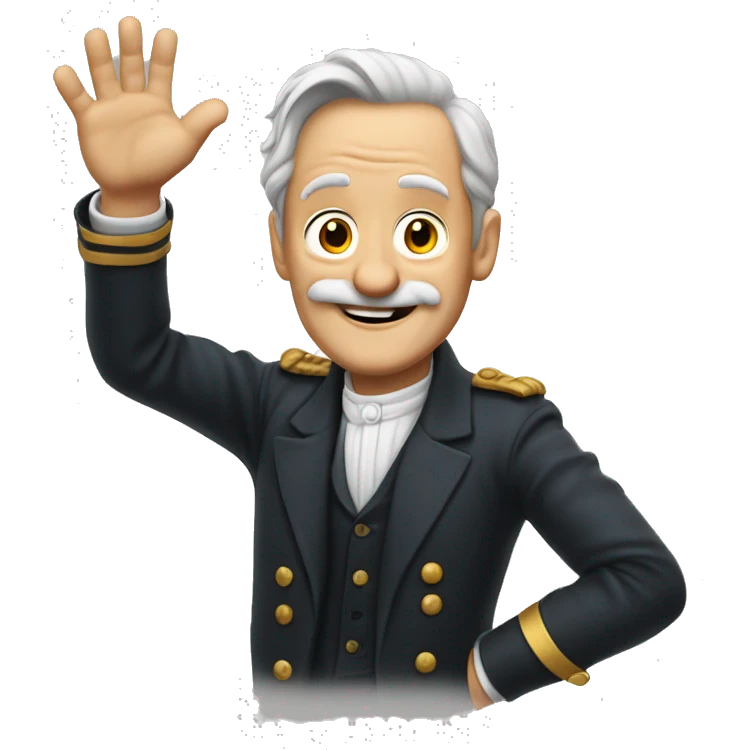 Franz Listz old says Hi with one hand emoji