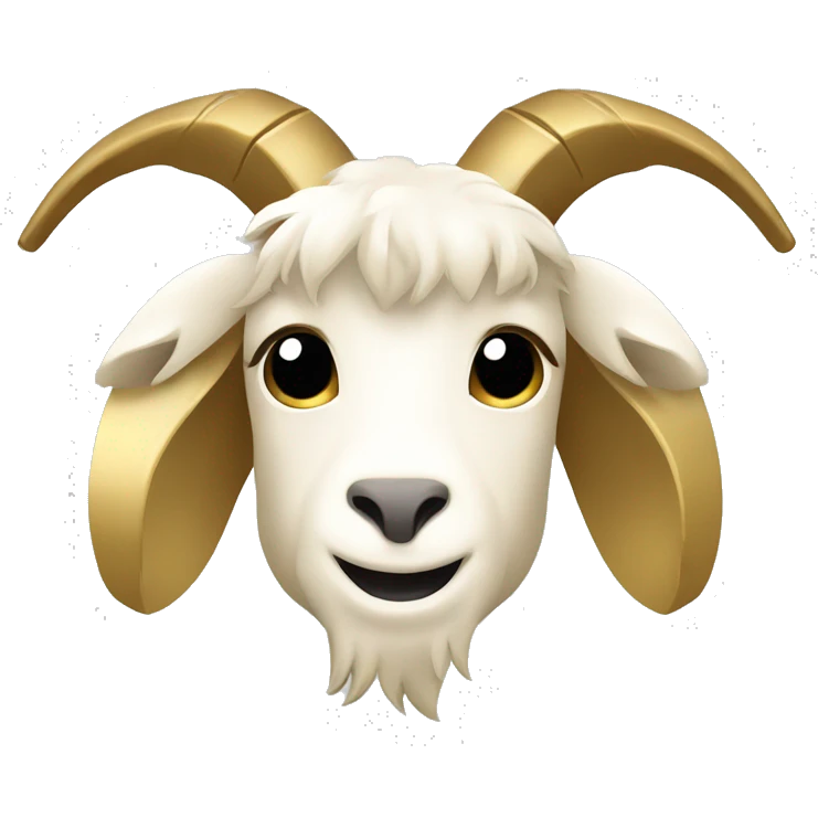 Goat gold minimslistic mascotlogo emoji
