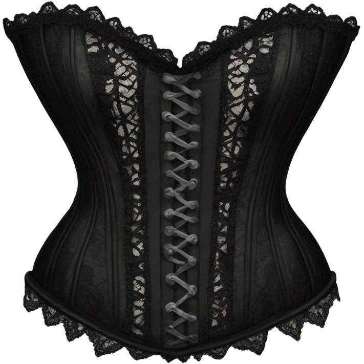 black lace corset emoji