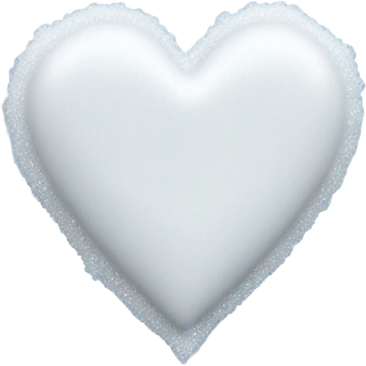 White frosted heart emoji