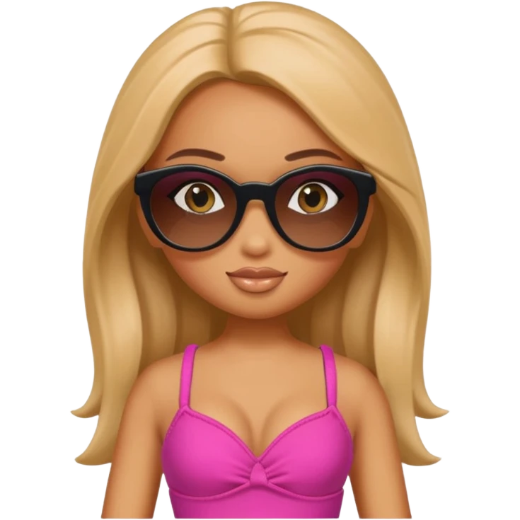 bratz with sunglasses emoji
