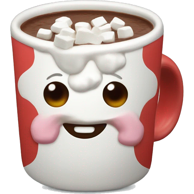 peppermint hot chocolate marshmallows cute mug emoji