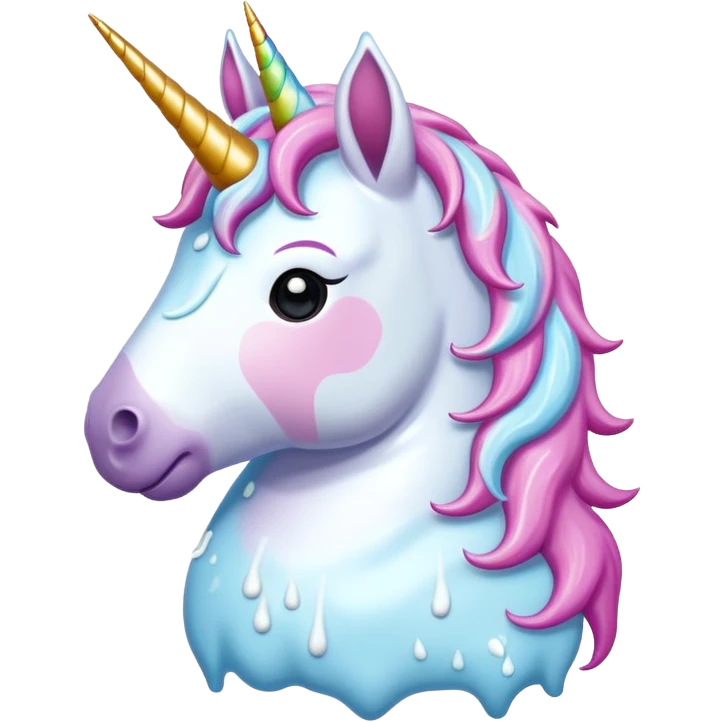 unicorn with icing emoji