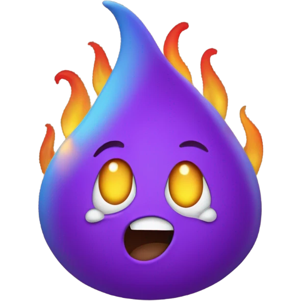 Poop with fire emoji