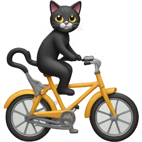 Create a cat riding a cycle emoji emoji