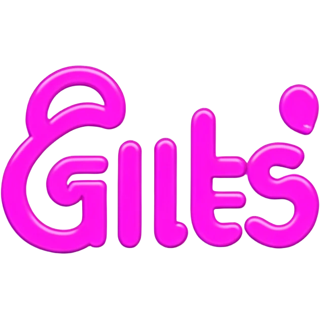 Pink neon sign with the word Giles emoji