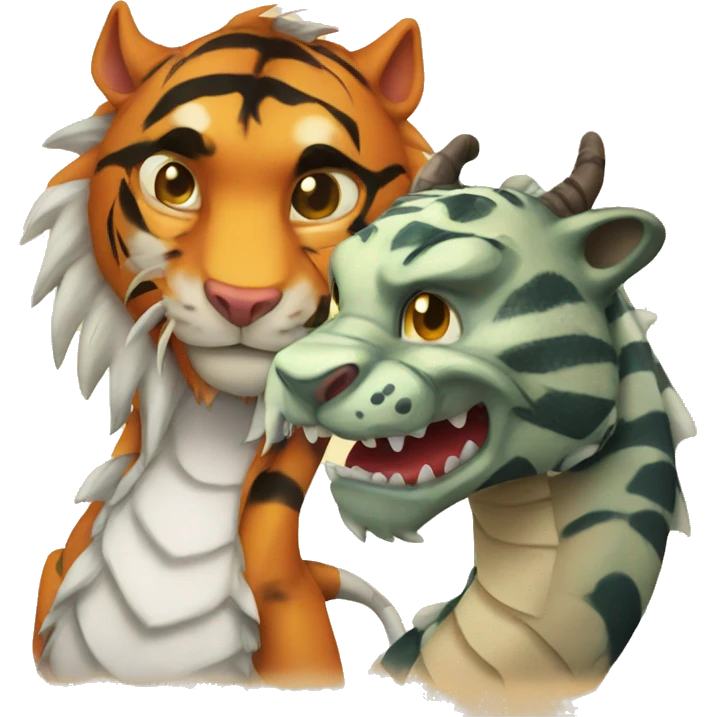 Dragon and tiger  emoji
