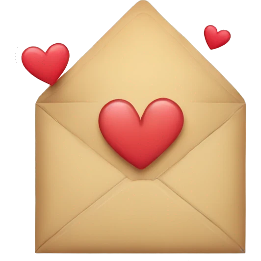 envelope with heart emoji