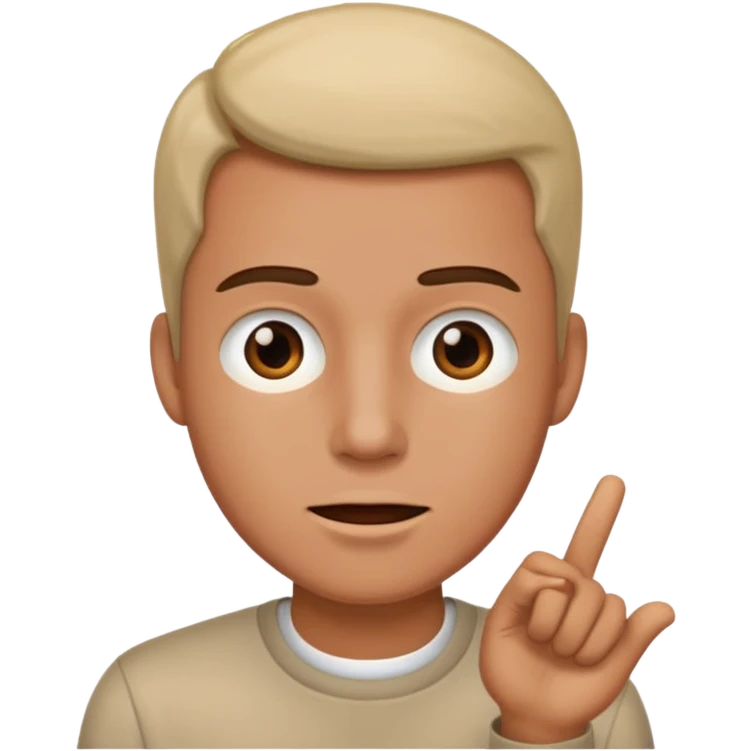a man saying something emoji