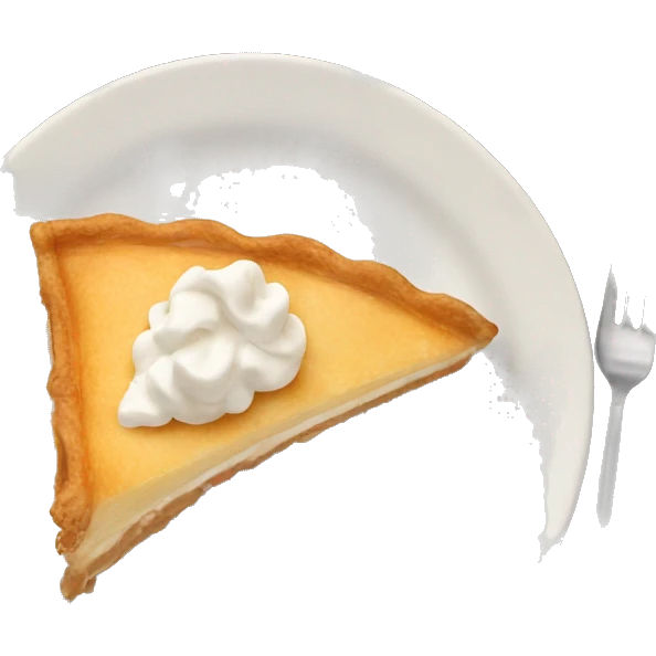 a slice of angel wing pie. emoji