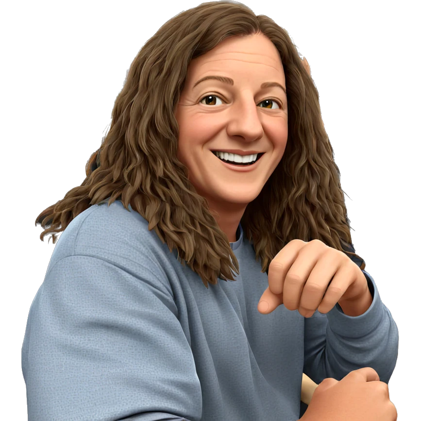 smiling boy with long hair emoji