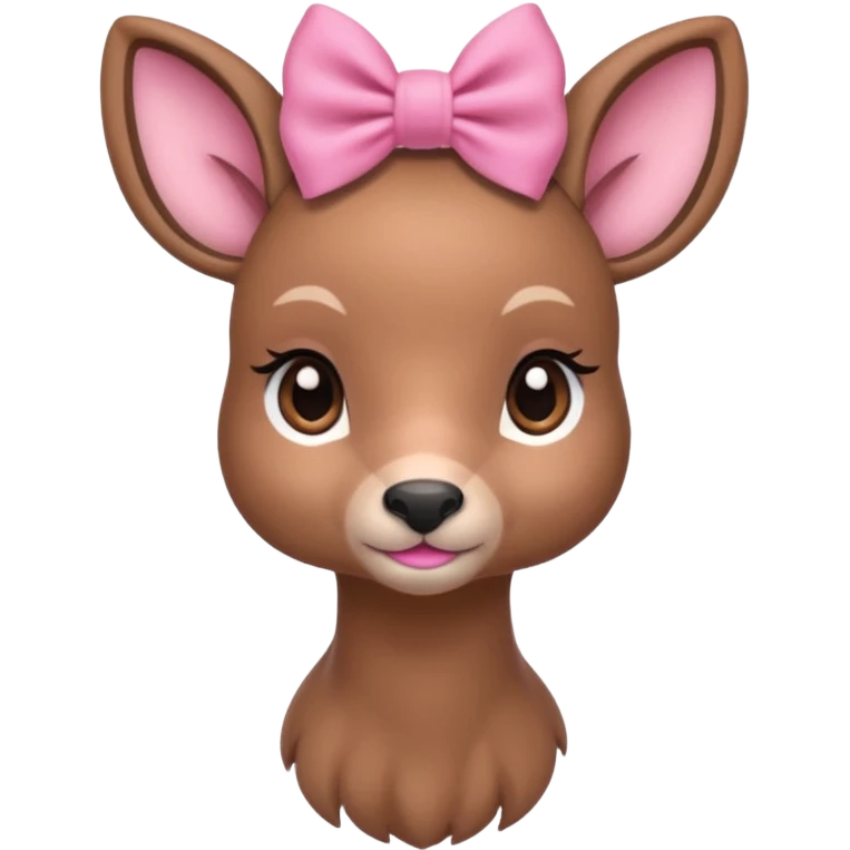 Cute Doe with a pink bow emoji