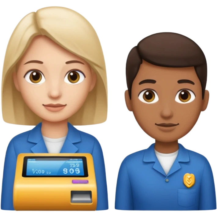 cashier and a person emoji