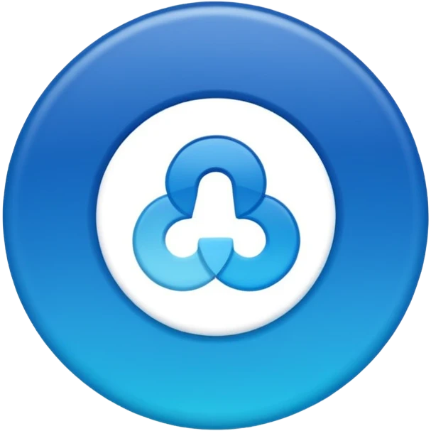 Create an icon that has these words in it: DoToKnowMedia. Make it Circular emoji