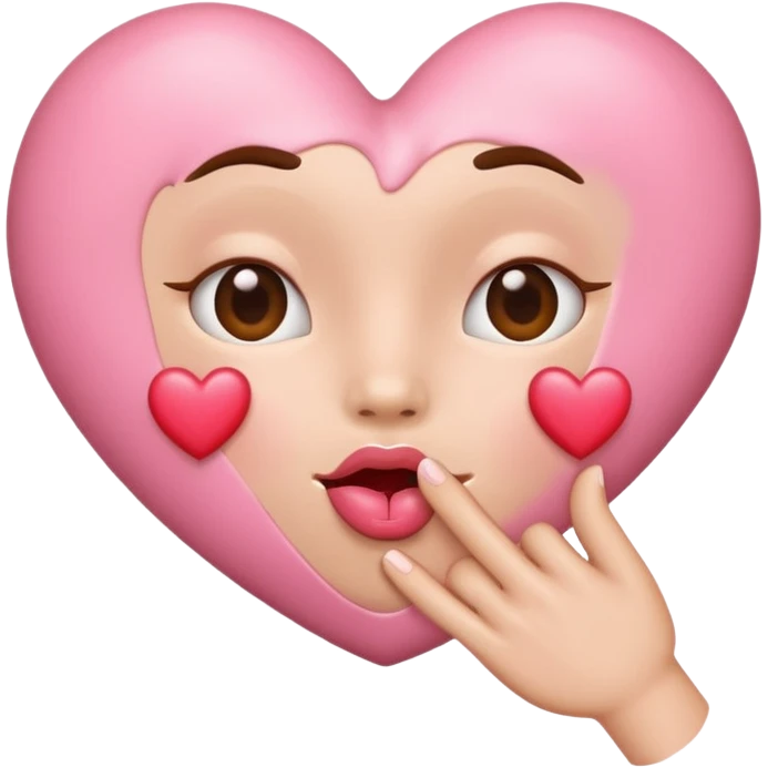 a heart emoji blowing kisses emoji