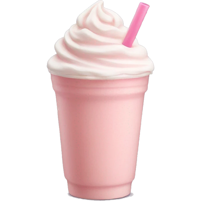 Pastel pink frappe emoji