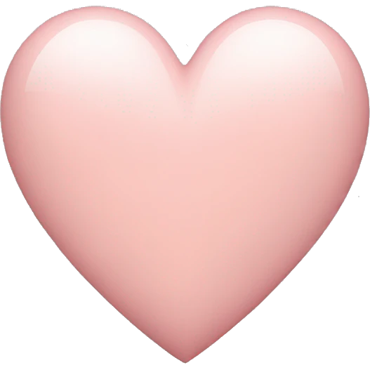 Blush pink heart emoji