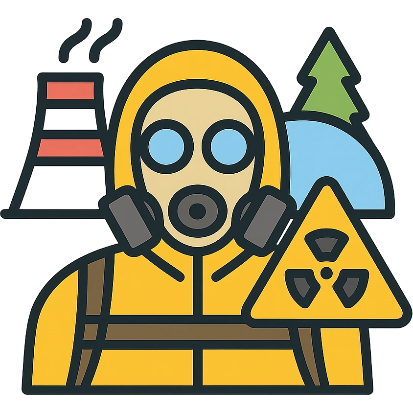 Stalker in a gas mask, Chernobyl zone emoji