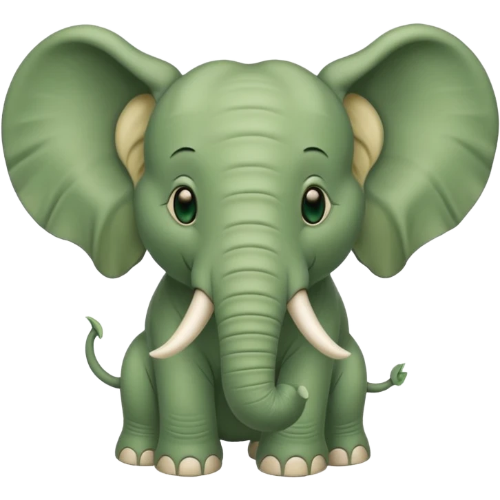 Зелёный слоник emoji