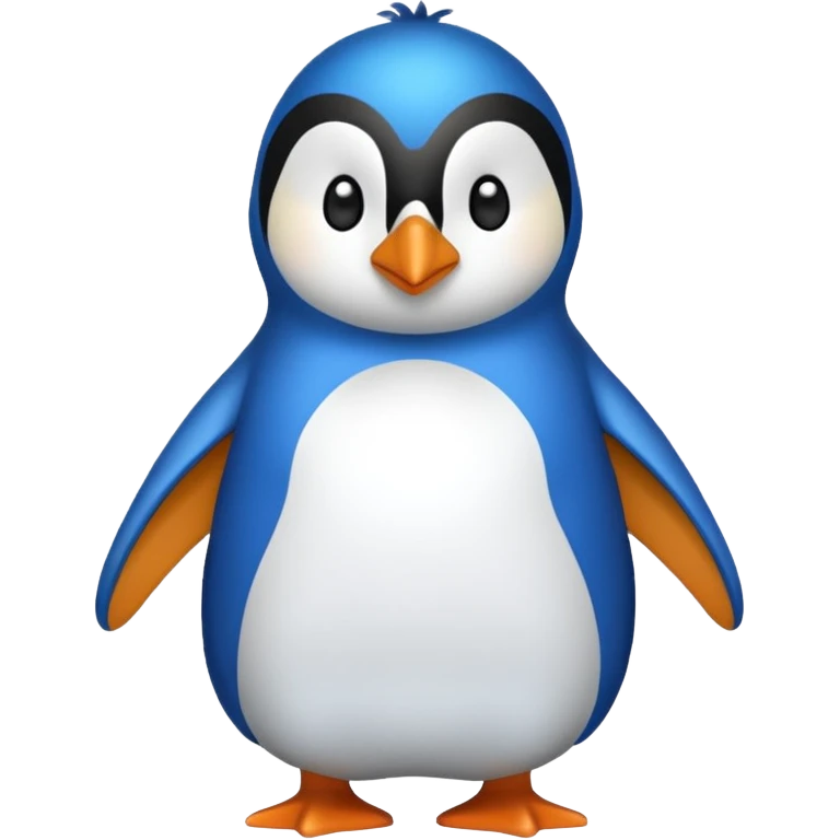 A blue shirt with penguin emoji
