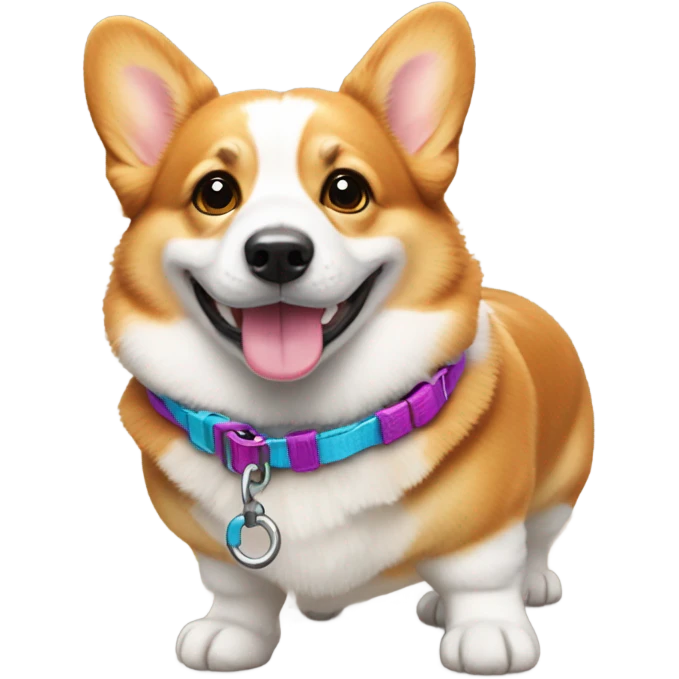 leash corgi emoji
